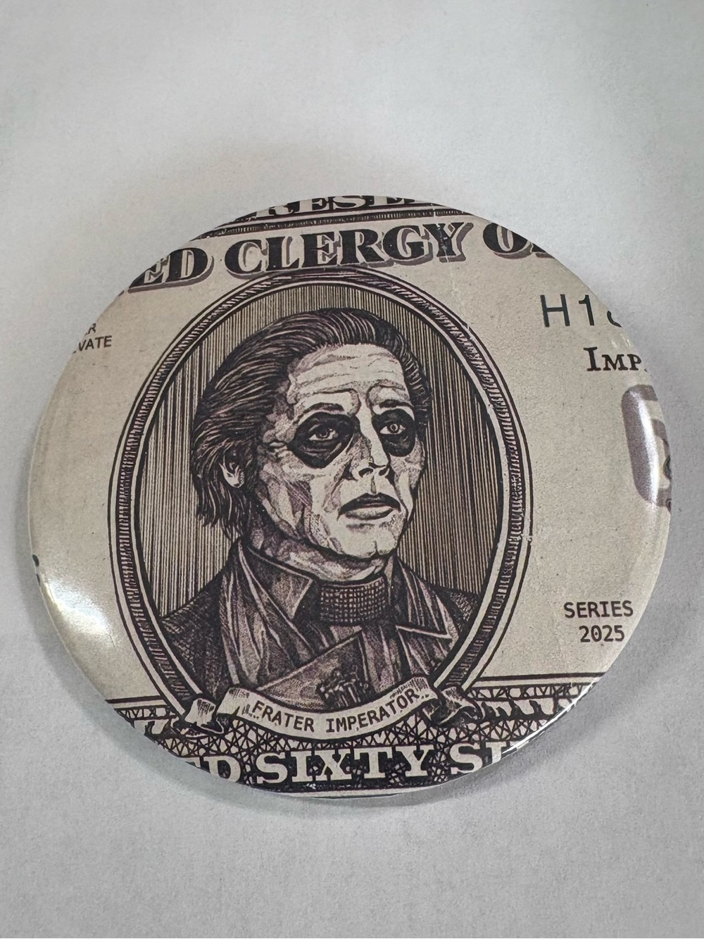 Ghost Band Mummy Dust Money 2.25” Pin